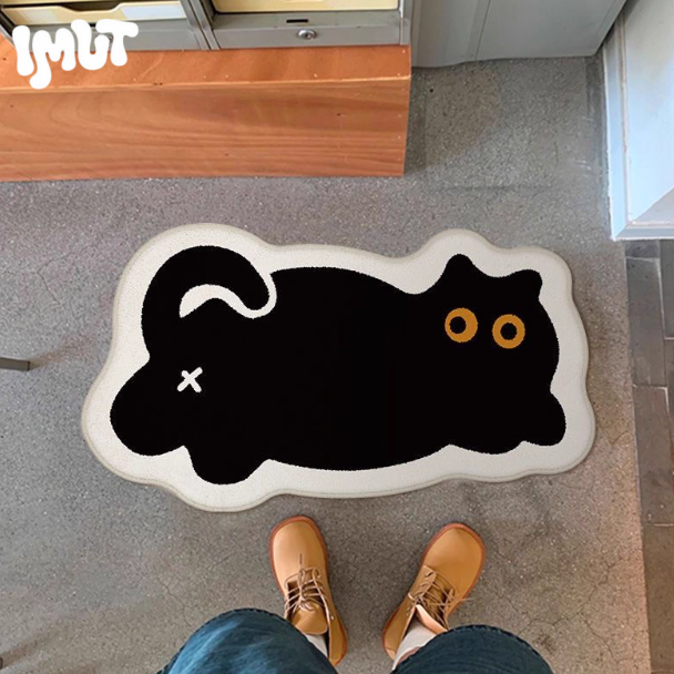 Black Cat Quick-Dry Bathroom Mat