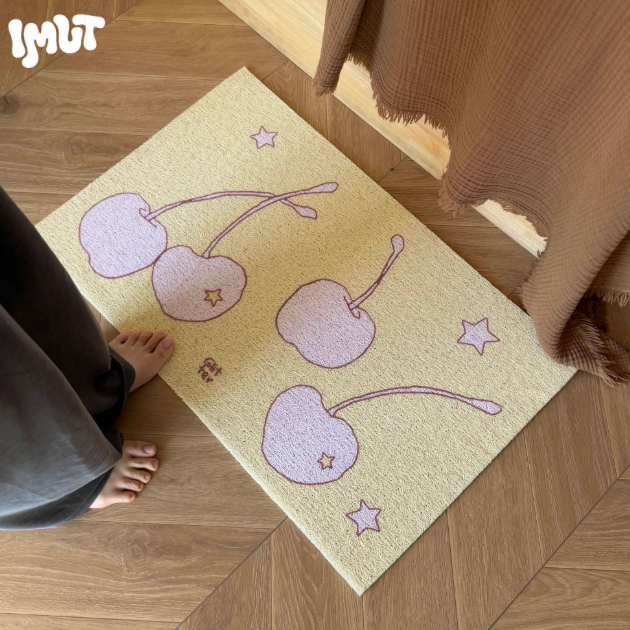 Cherry Stripe Entryway Mat