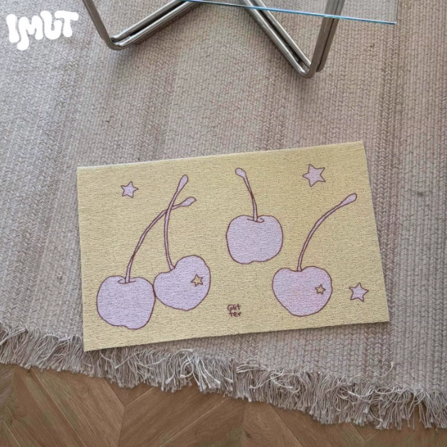 Cherry Stripe Entryway Mat