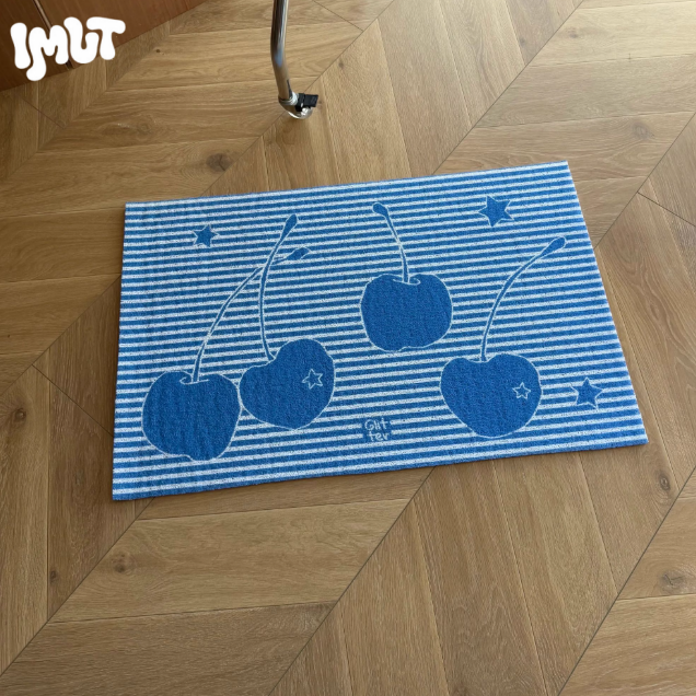 Cherry Stripe Entryway Mat