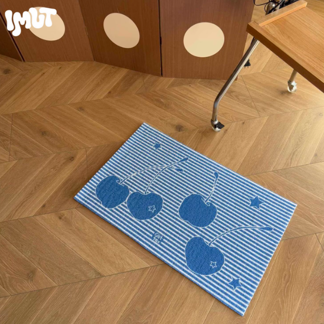 Cherry Stripe Entryway Mat