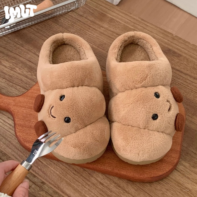 Croissant Plush Slippers
