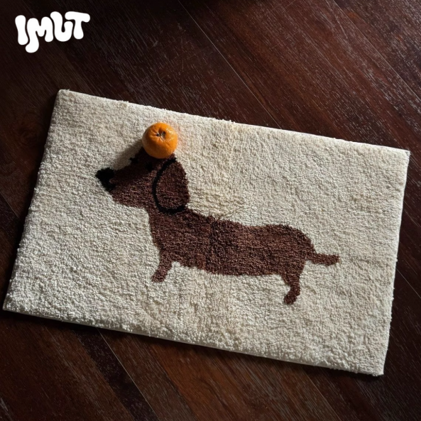 Lucky Dachshund Cozy Rug