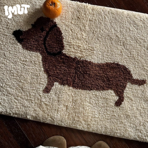 Lucky Dachshund Cozy Rug
