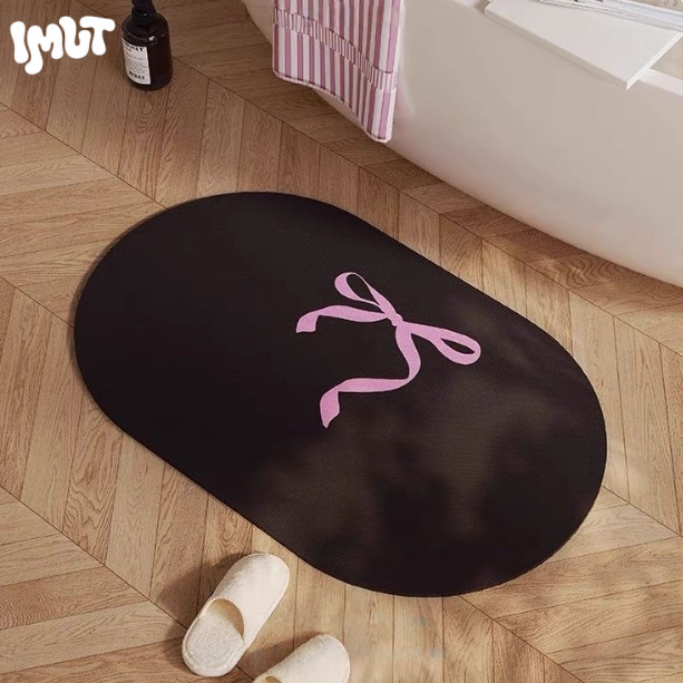 Pretty Bow Quick-Dry Bathroom Mat