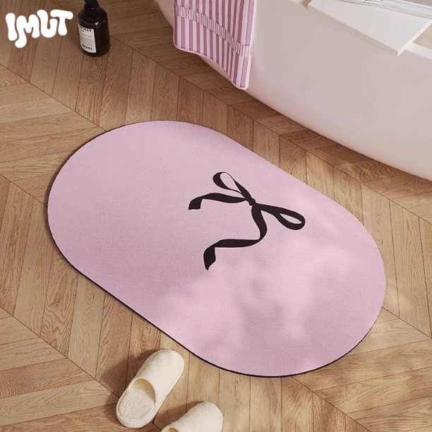Pretty Bow Quick-Dry Bathroom Mat
