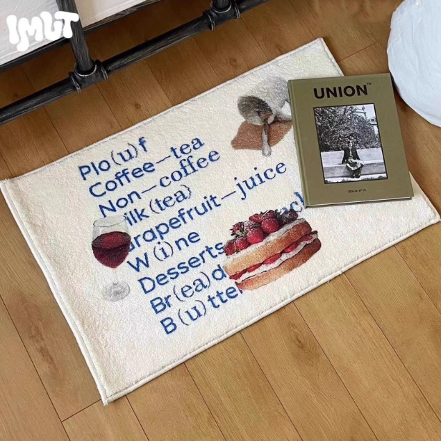 Vintage Food Illustration Rug