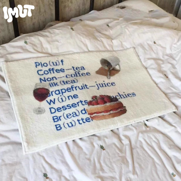 Vintage Food Illustration Rug