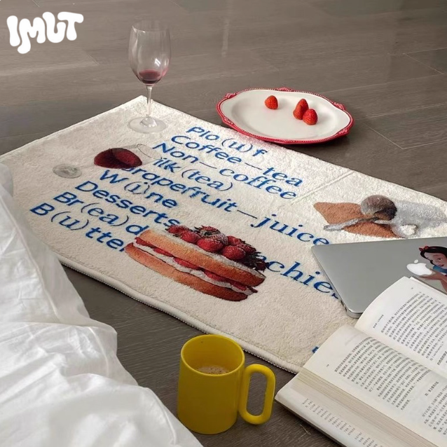 Vintage Food Illustration Rug