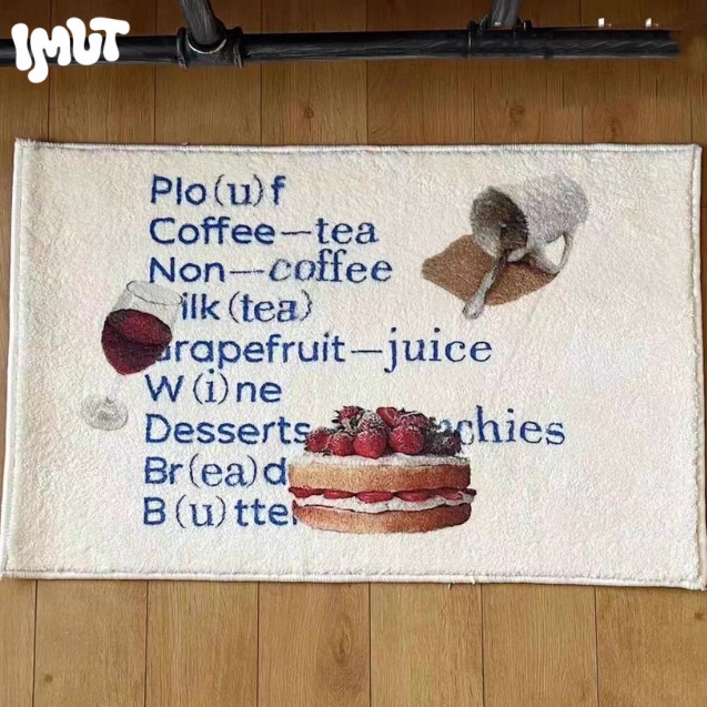 Vintage Food Illustration Rug